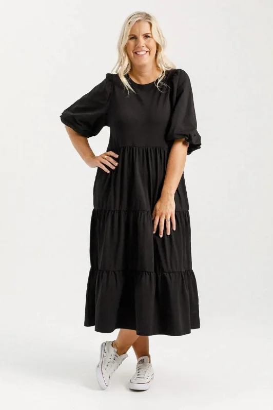 Kate Midi Dress - Black