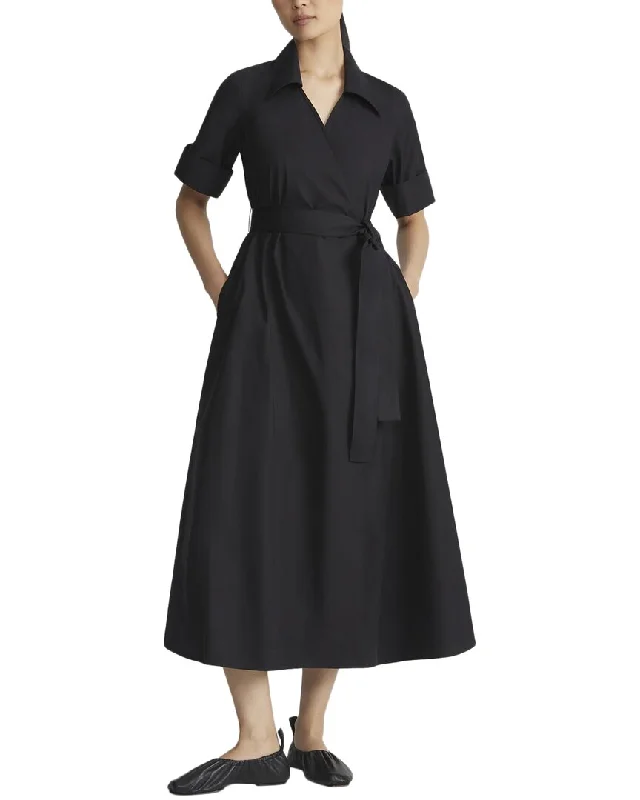 Lafayette 148 New York Petite Belted Wrap Shirtdress