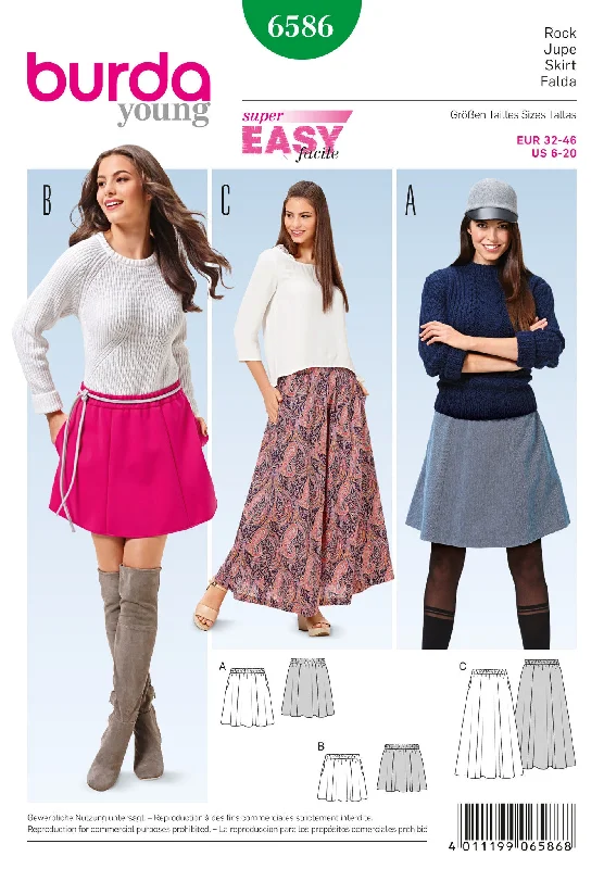 BD6586 Burda Style Pattern 6586 Skirt