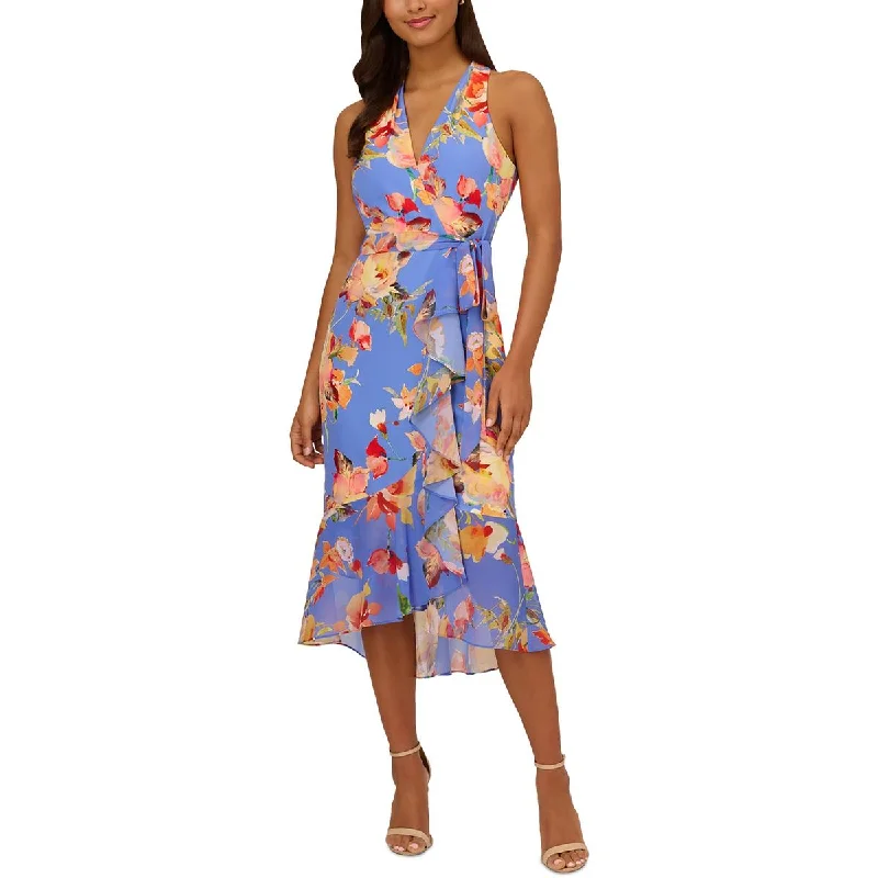 Womens Crepe Floral Print Sundress