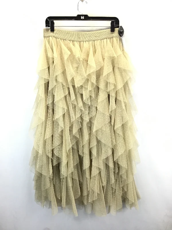 Skirt Maxi By Anthropologie In Beige, Size: M