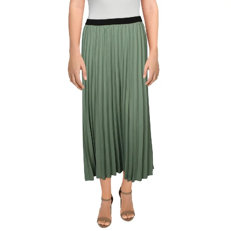 YAL New York Womens Pleated Long Maxi Skirt