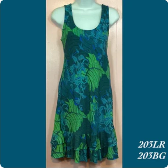 203LRX - 330BG , Tank dress with ruffle plus size